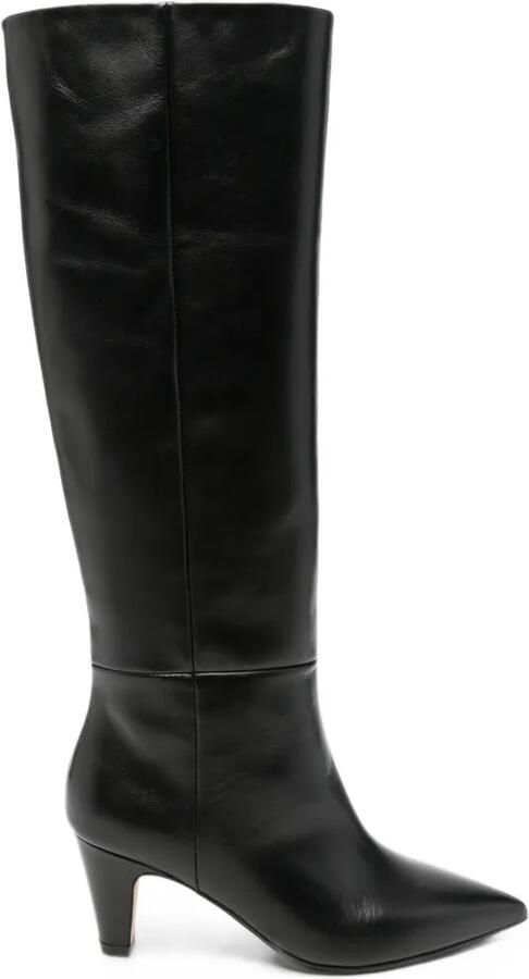 Anna F. pointed-toe knee-high boots Zwart