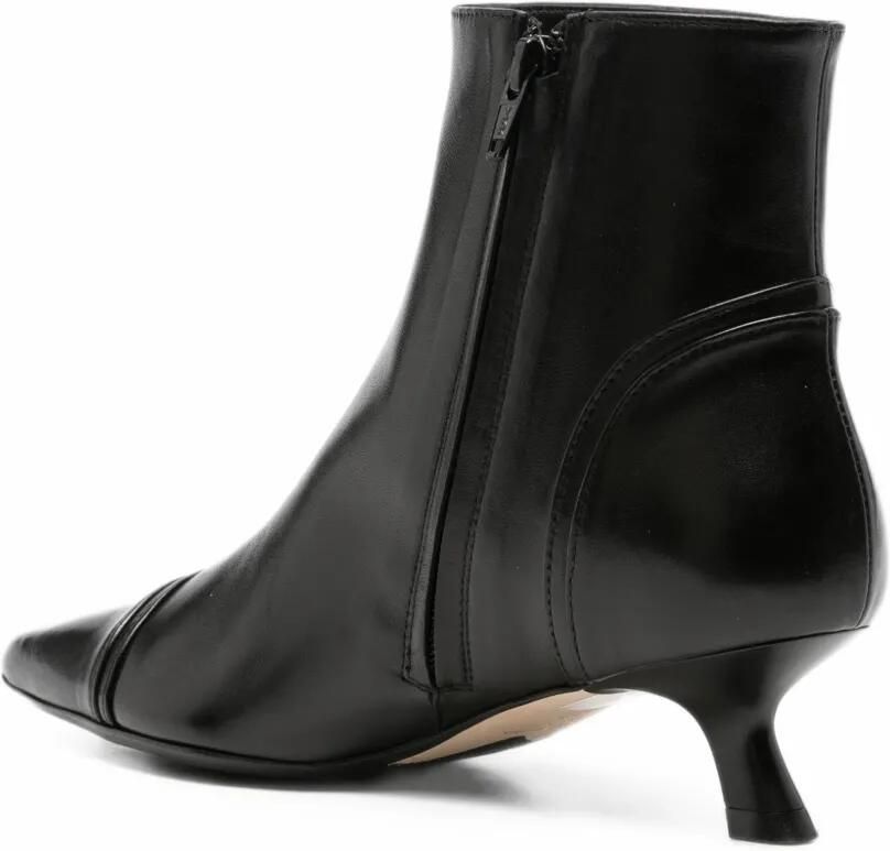 Anna F. pointed-toe leather boots Zwart - Foto 2