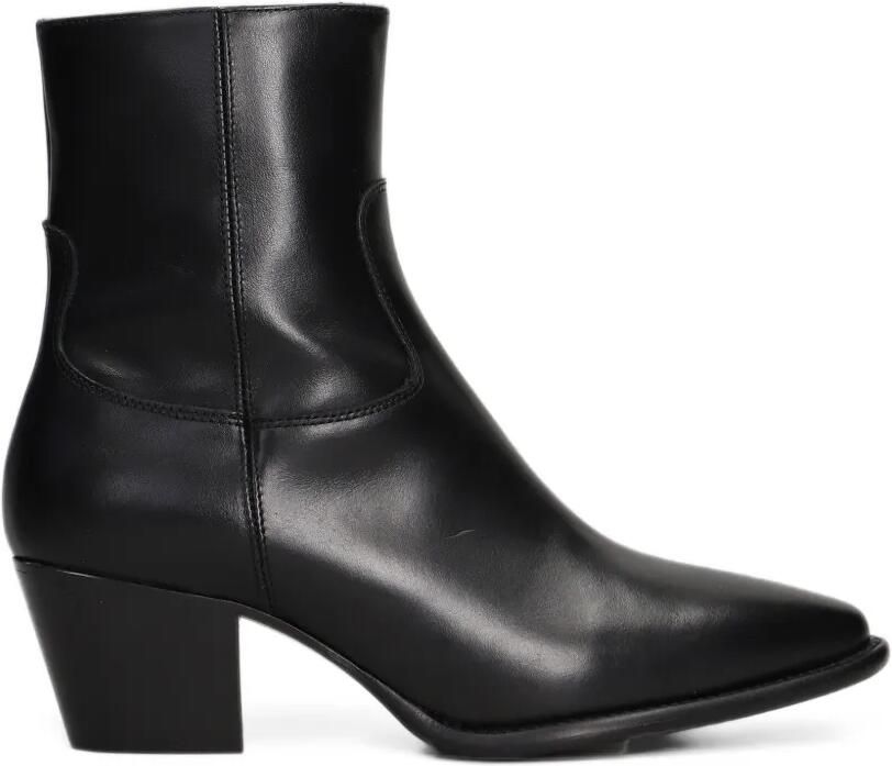 Anna F. pointed-toe panelled ankle boots Zwart