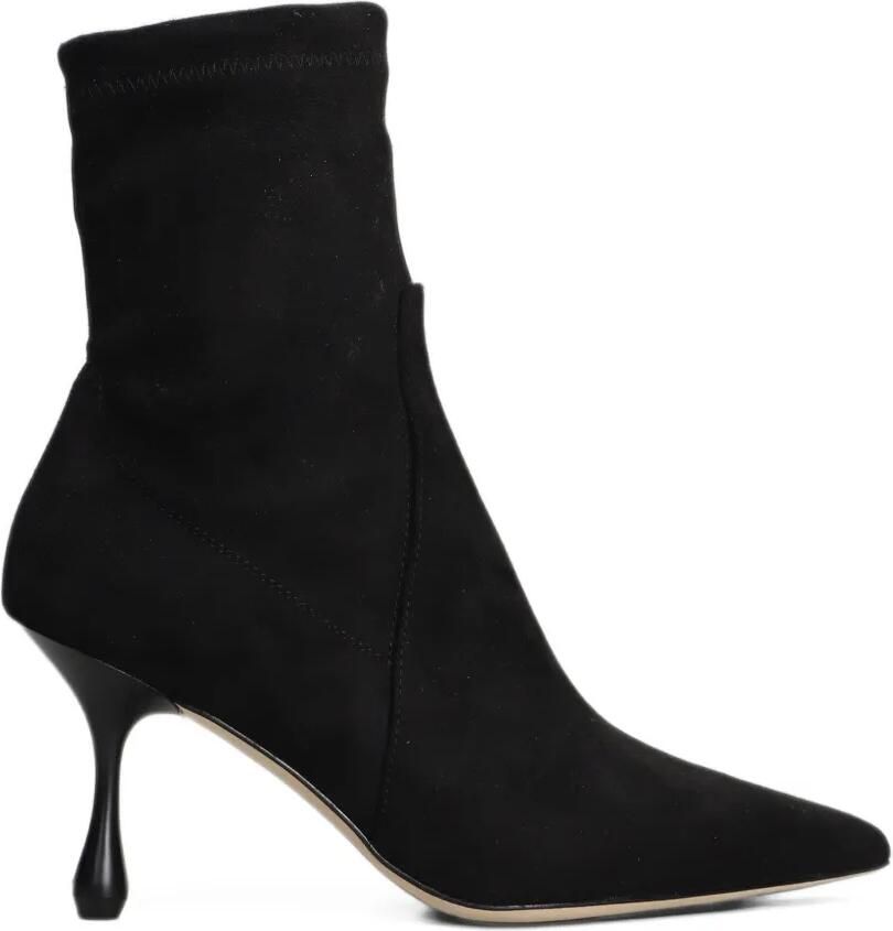 Anna F. pointed-toe sock boots Zwart