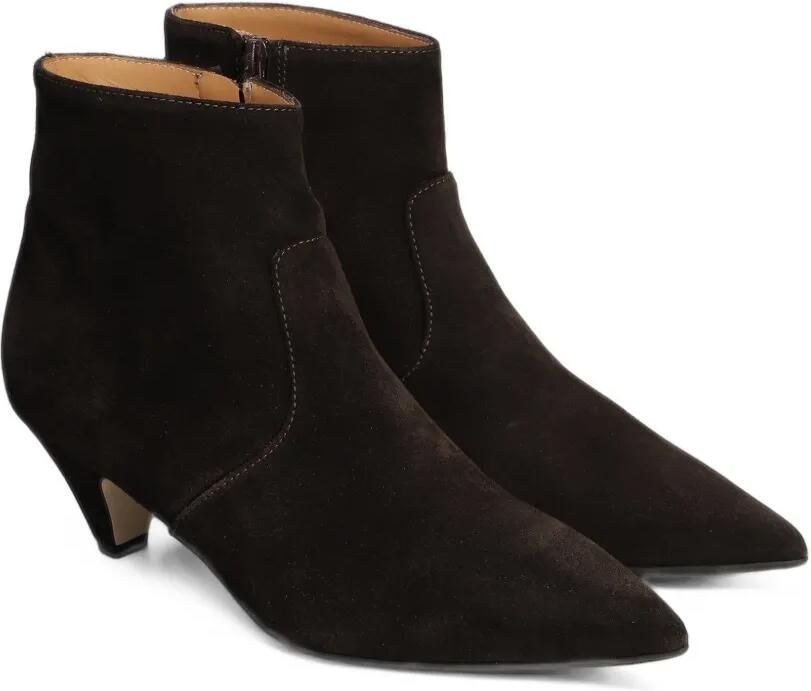 Anna F. pointed-toe suede ankle boots Bruin - Foto 3