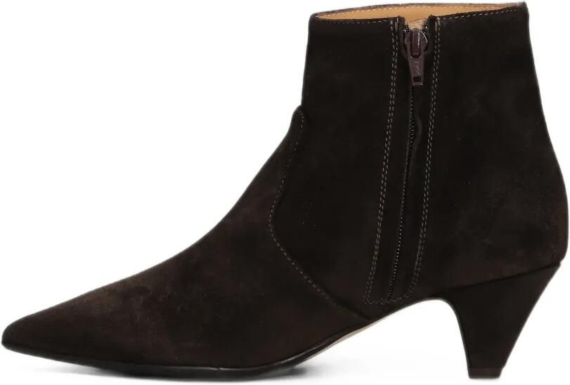 Anna F. pointed-toe suede ankle boots Bruin - Foto 5