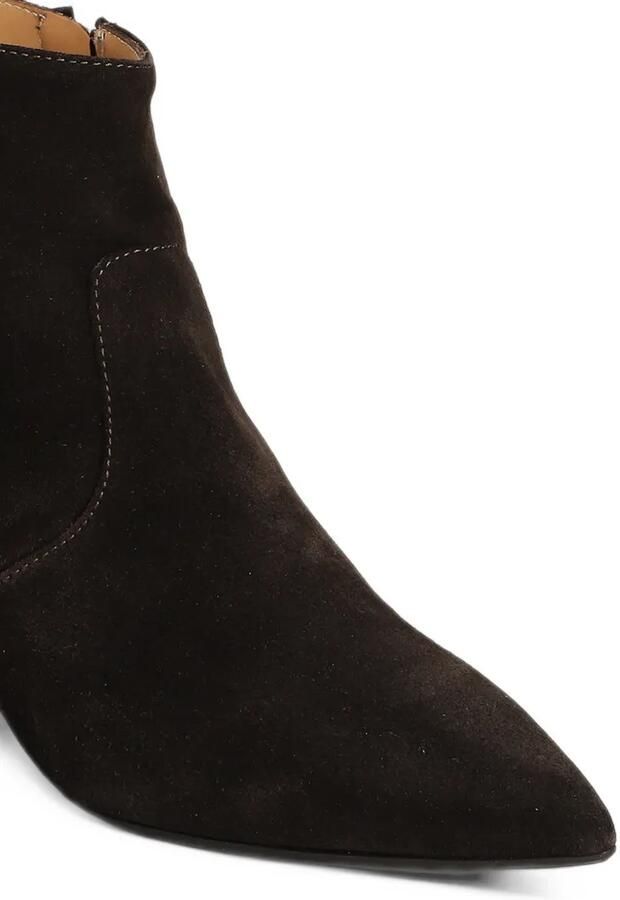 Anna F. pointed-toe suede ankle boots Bruin - Foto 4