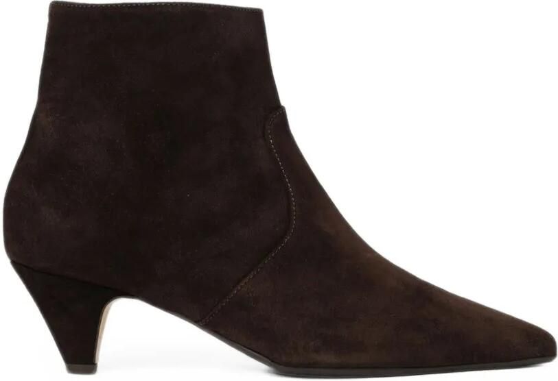 Anna F. pointed-toe suede ankle boots Bruin