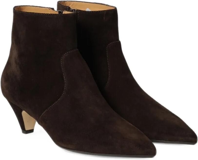 Anna F. pointed-toe suede ankle boots Bruin - Foto 3