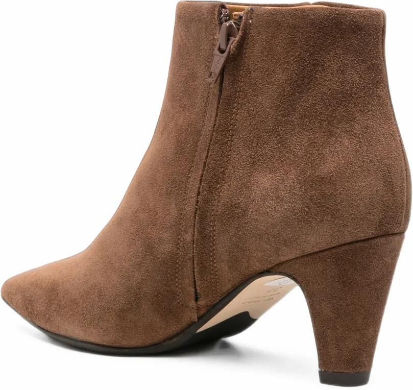 Anna F. pointed-toe suede ankle boots Bruin - Foto 2