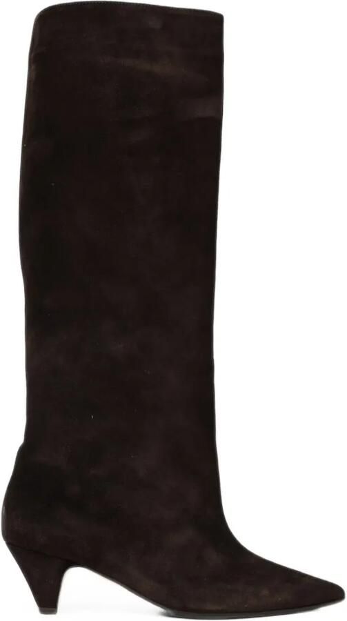 Anna F. pointed-toe suede boots Bruin