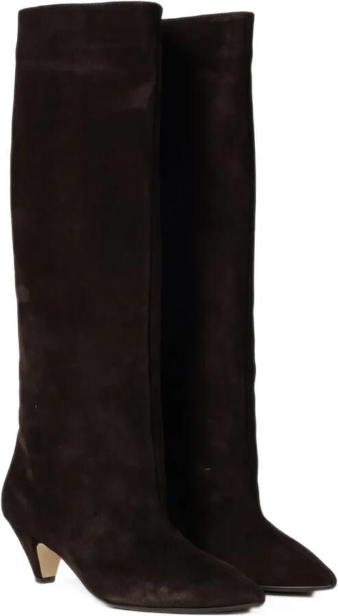 Anna F. pointed-toe suede boots Bruin - Foto 2