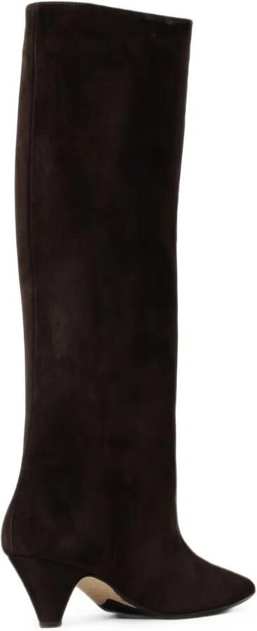 Anna F. pointed-toe suede boots Bruin - Foto 3