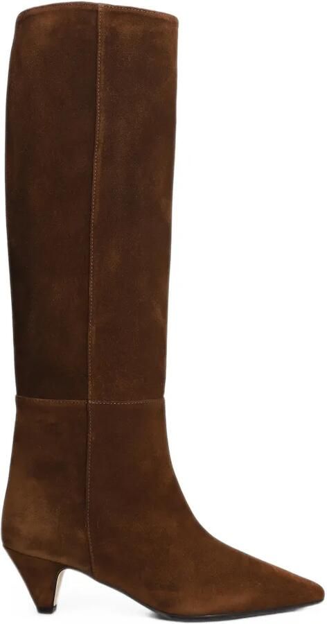 Anna F. pointed-toe suede boots Bruin