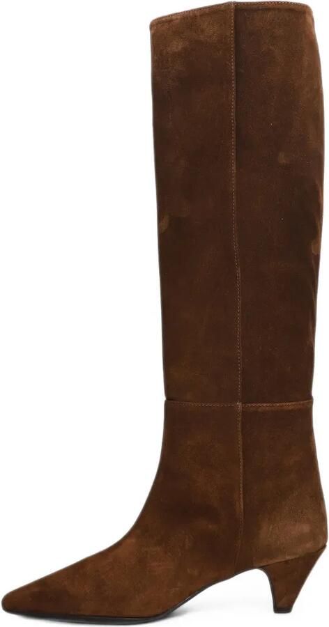 Anna F. pointed-toe suede boots Bruin - Foto 4