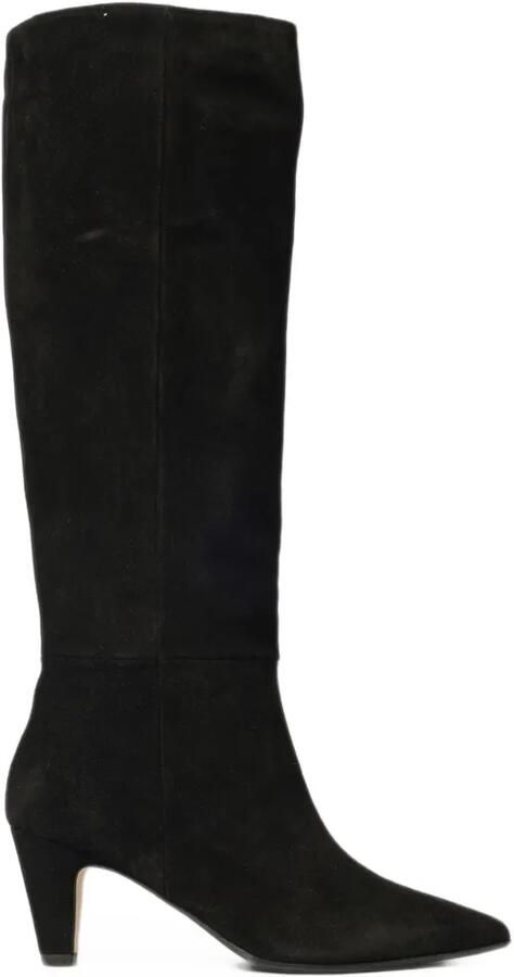 Anna F. pointed-toe suede boots Zwart