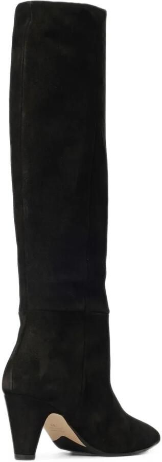 Anna F. pointed-toe suede boots Zwart - Foto 3