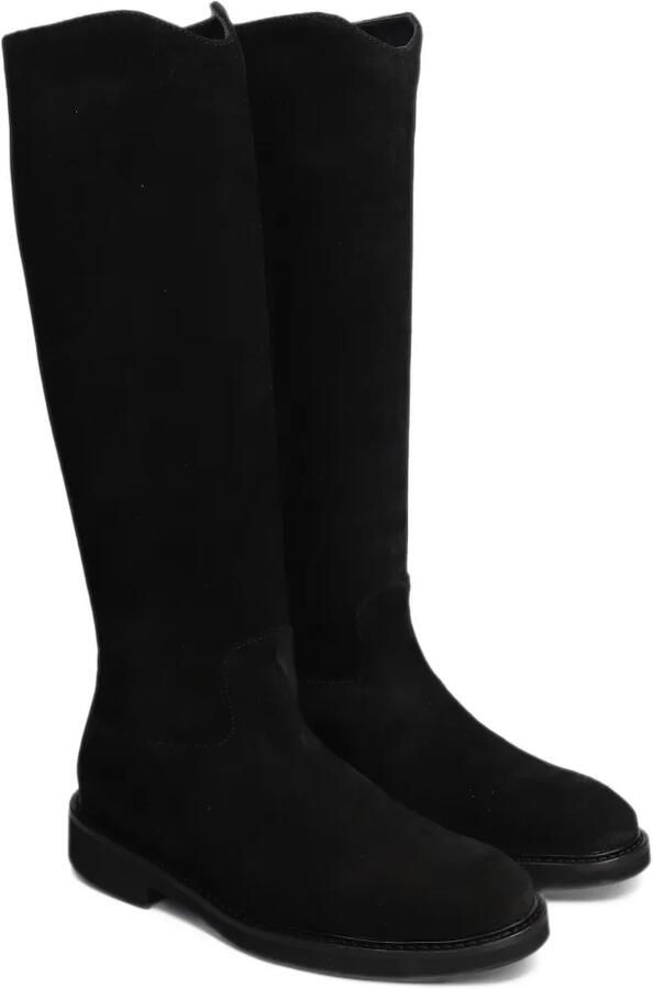Anna F. rear-zip suede knee-high boots Zwart - Foto 3