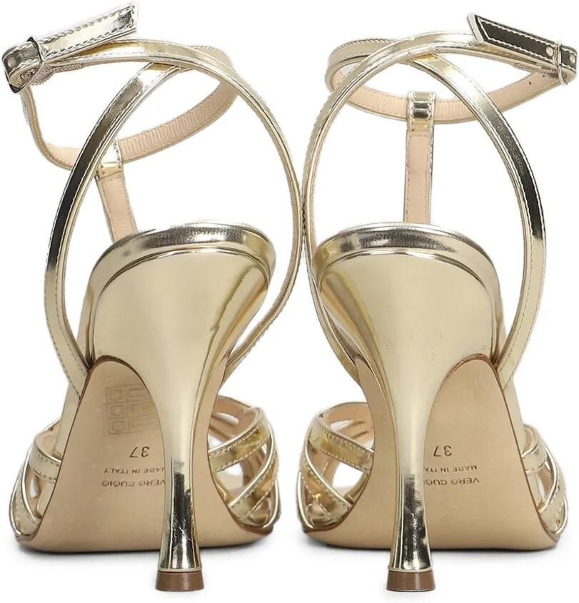 Anna F. Sandalen met metallic-effect Goud