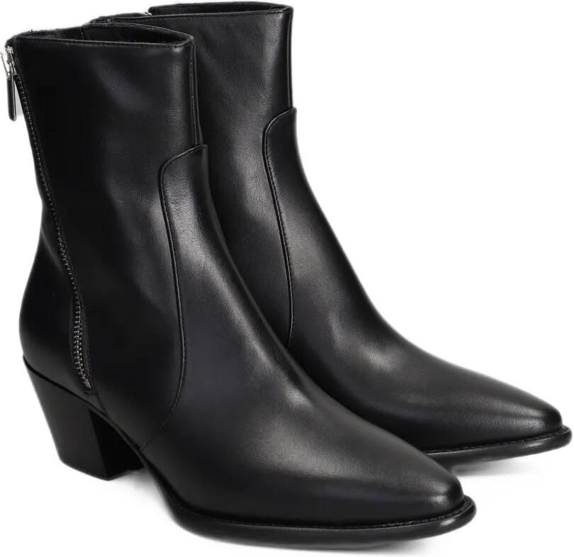 Anna F. side-zip leather ankle boots Zwart - Foto 2
