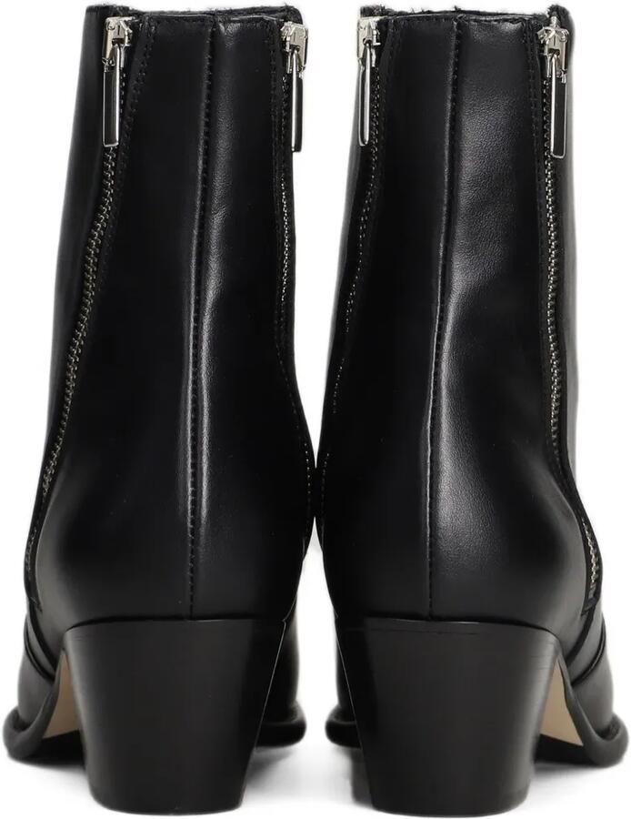 Anna F. side-zip leather ankle boots Zwart - Foto 3