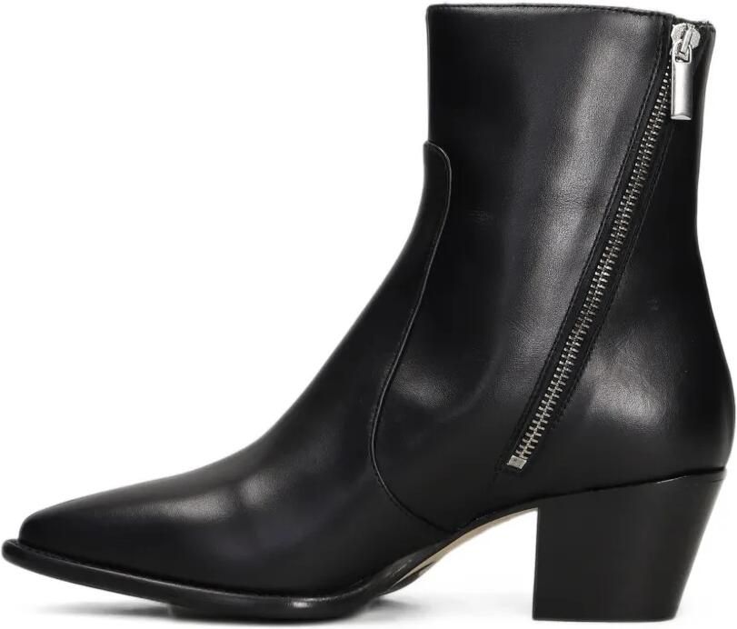 Anna F. side-zip leather ankle boots Zwart - Foto 5