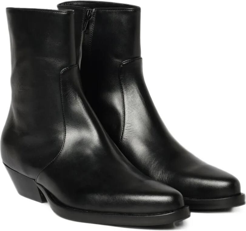 Anna F. side-zip leather ankle boots Zwart - Foto 2