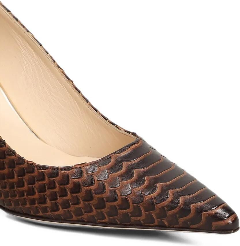 Anna F. Pumps met puntige neus en slangen-effect Bruin - Foto 2