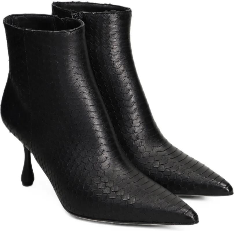 Anna F. snakeskin-effect pointed-toe boots Zwart - Foto 2