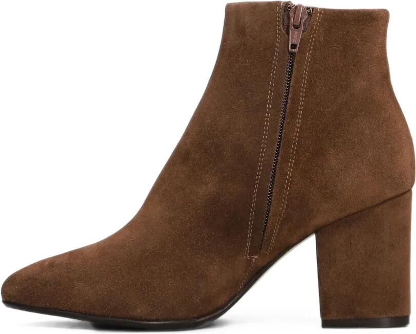 Anna F. suede block-heel ankle boots Bruin - Foto 5