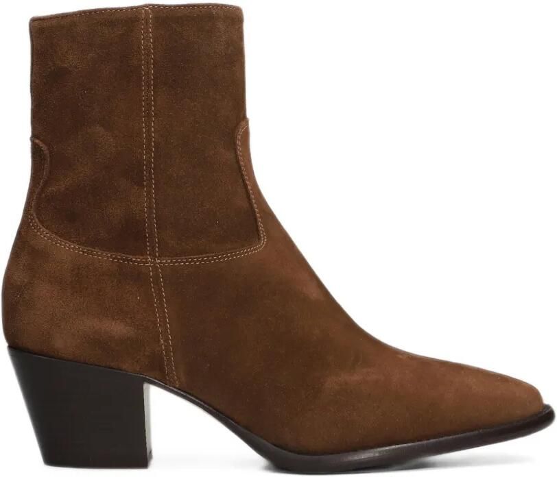 Anna F. suede pointed-toe ankle boots Bruin