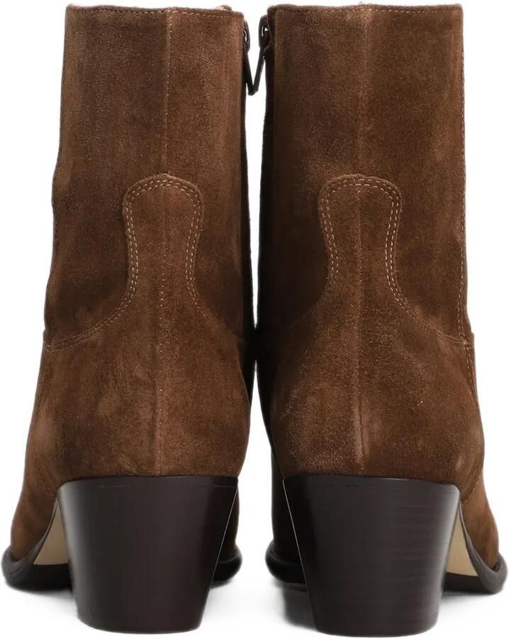 Anna F. suede pointed-toe ankle boots Bruin - Foto 3