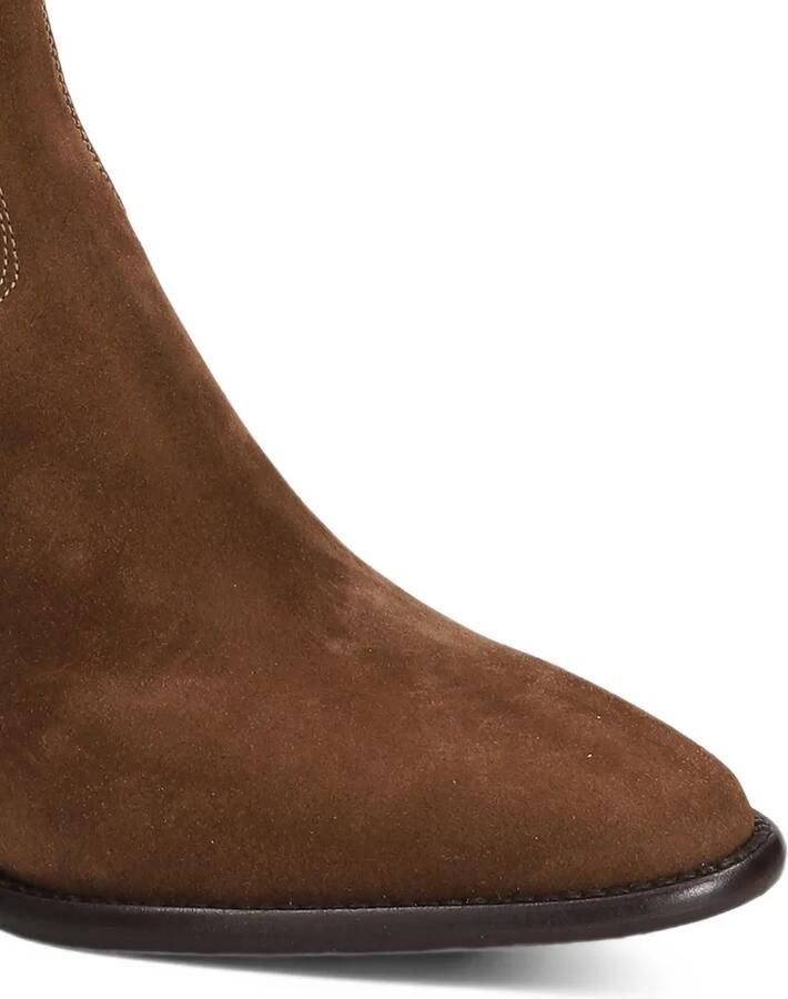 Anna F. suede pointed-toe ankle boots Bruin - Foto 4