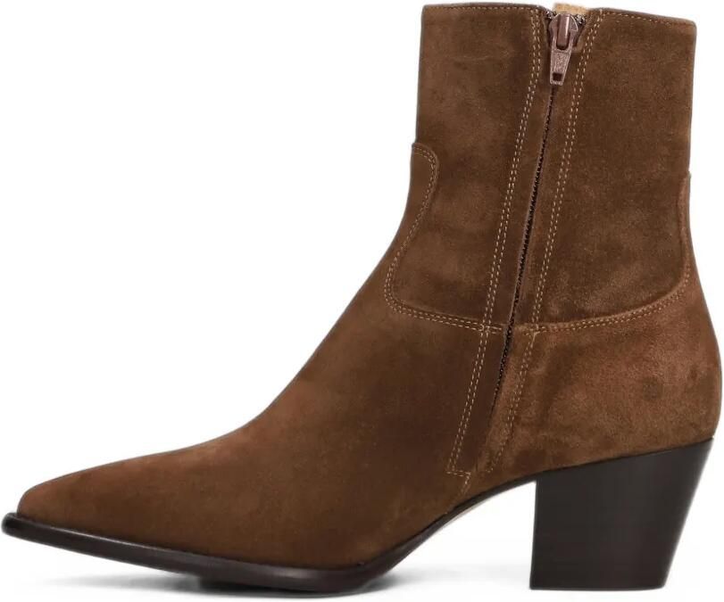 Anna F. suede pointed-toe ankle boots Bruin - Foto 5