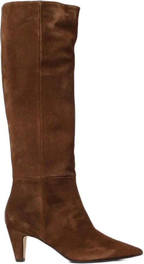 Anna F. suede pointed-toe knee-high boots Bruin
