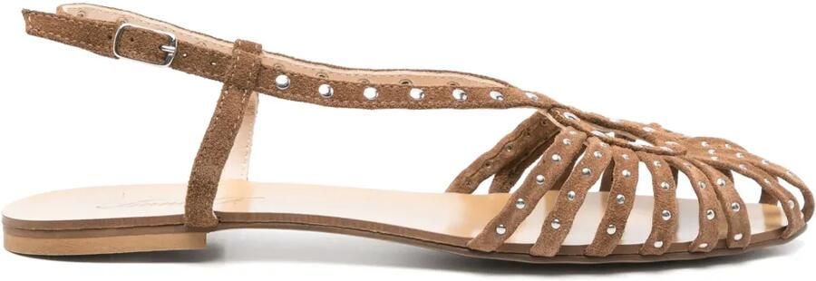 Anna F. Suède sandalen Bruin