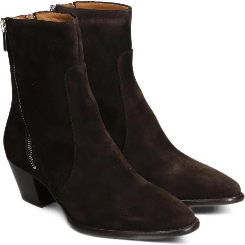 Anna F. suede side-zip ankle boots Bruin - Foto 2