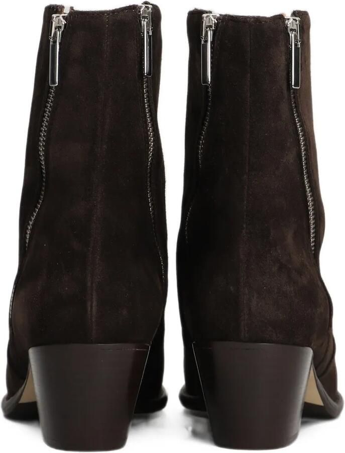 Anna F. suede side-zip ankle boots Bruin - Foto 3