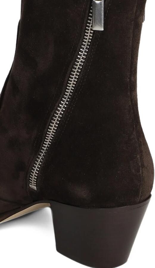 Anna F. suede side-zip ankle boots Bruin - Foto 5