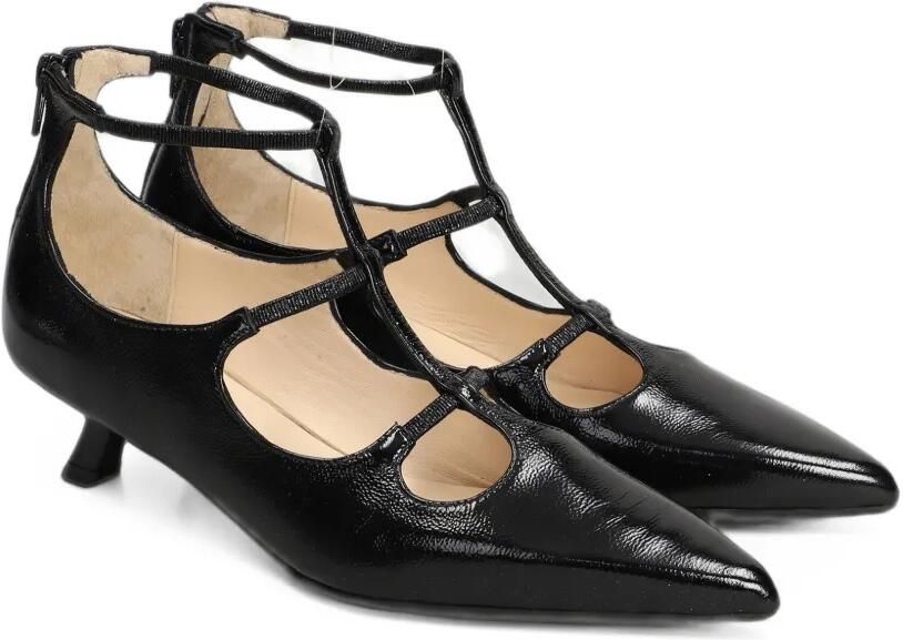 Anna F. Pumps met puntige neus en T-bar Zwart - Foto 4