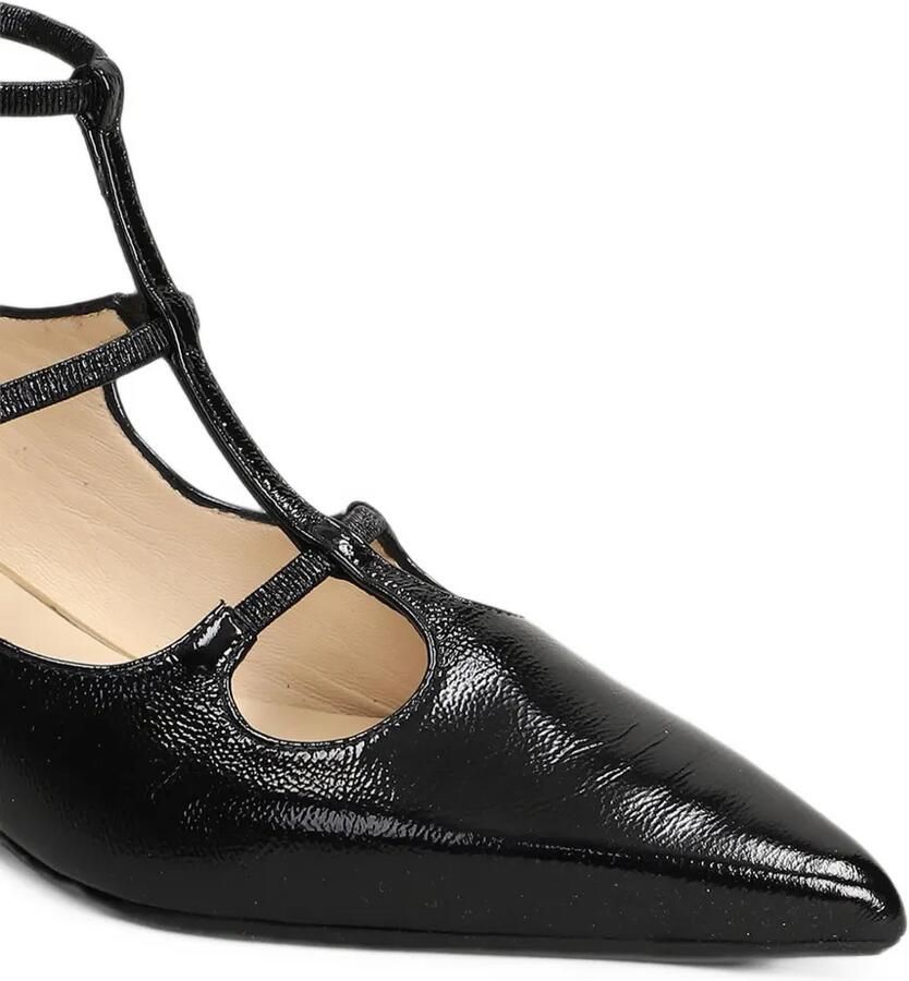 Anna F. Pumps met puntige neus en T-bar Zwart - Foto 2