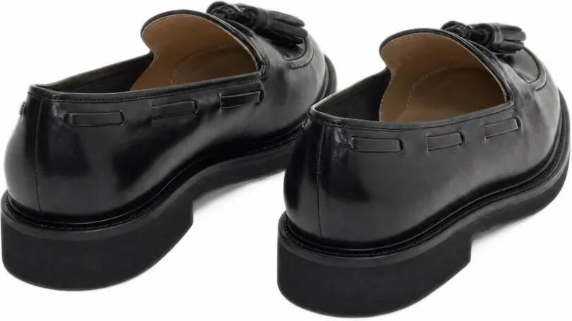 Anna F. Leren loafers met kwastje Zwart - Foto 3