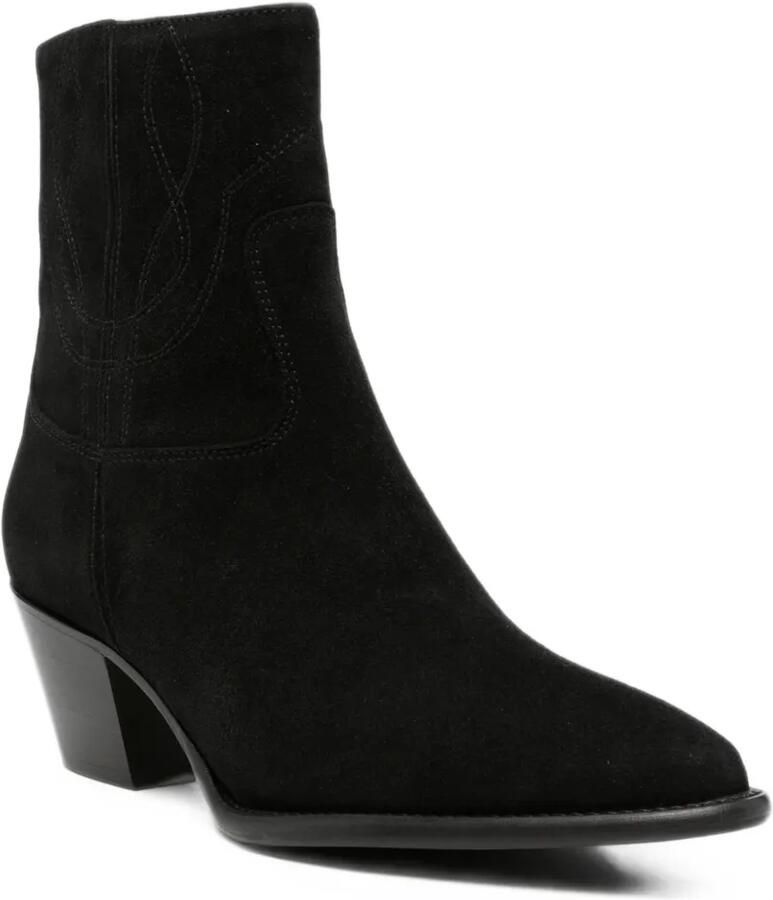 Anna F. western-style suede boots Zwart