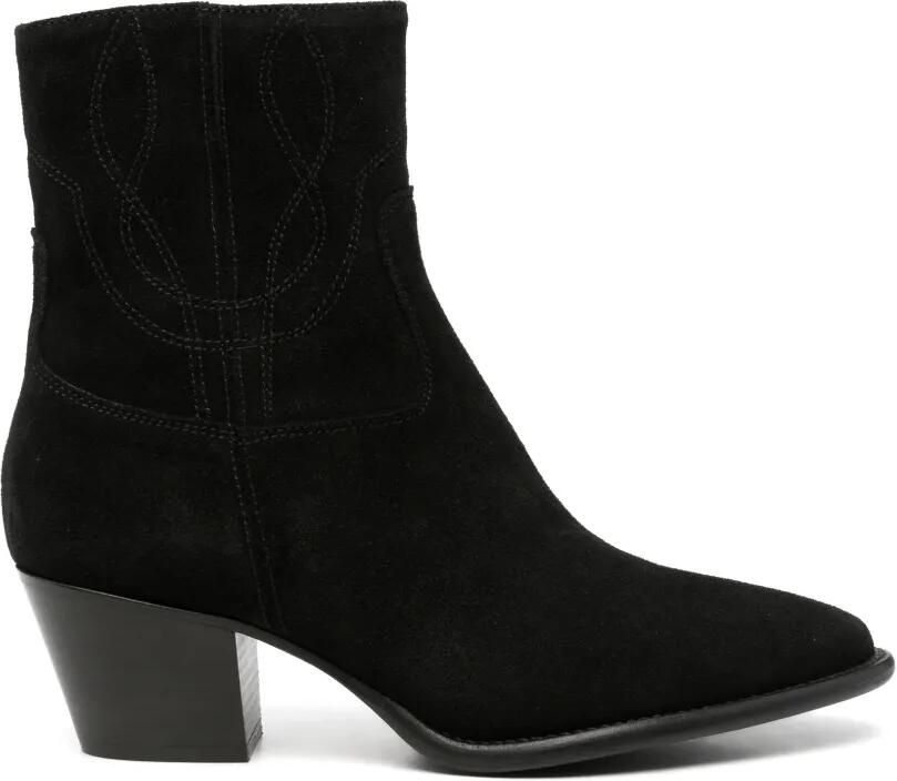 Anna F. western-style suede boots Zwart - Foto 3