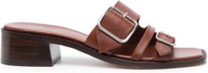 A.P.C. Aly à Talon leren slippers Bruin