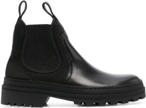 A.P.C. Leren enkellaarzen Zwart