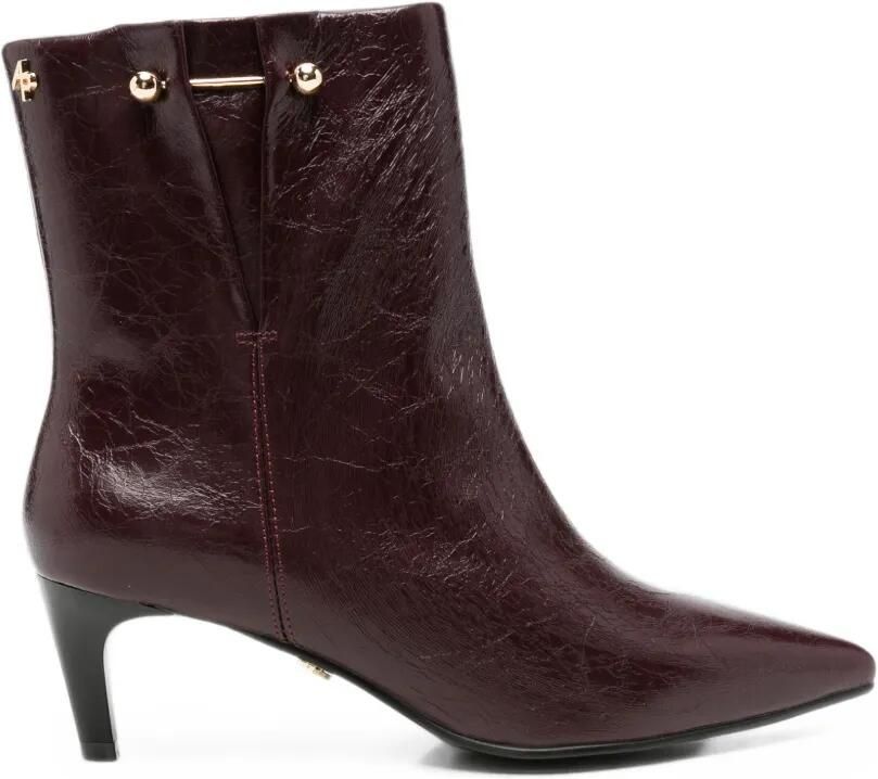 APEPAZZA pointed-toe ankle boots Rood