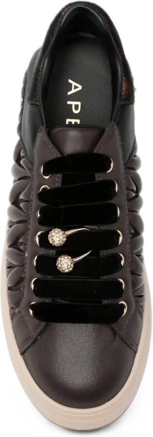APEPAZZA quilted crystal-embellished sneakers Zwart - Foto 3