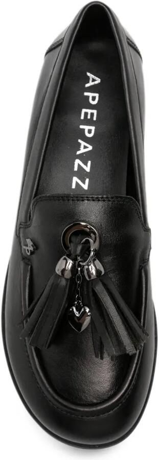 APEPAZZA tassel-detail leather loafers Zwart - Foto 3
