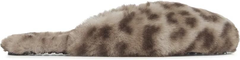 Apparis Demi slippers met luipaardprint Beige