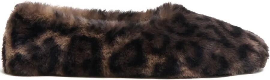 Apparis Magda slippers met luipaardprint Bruin
