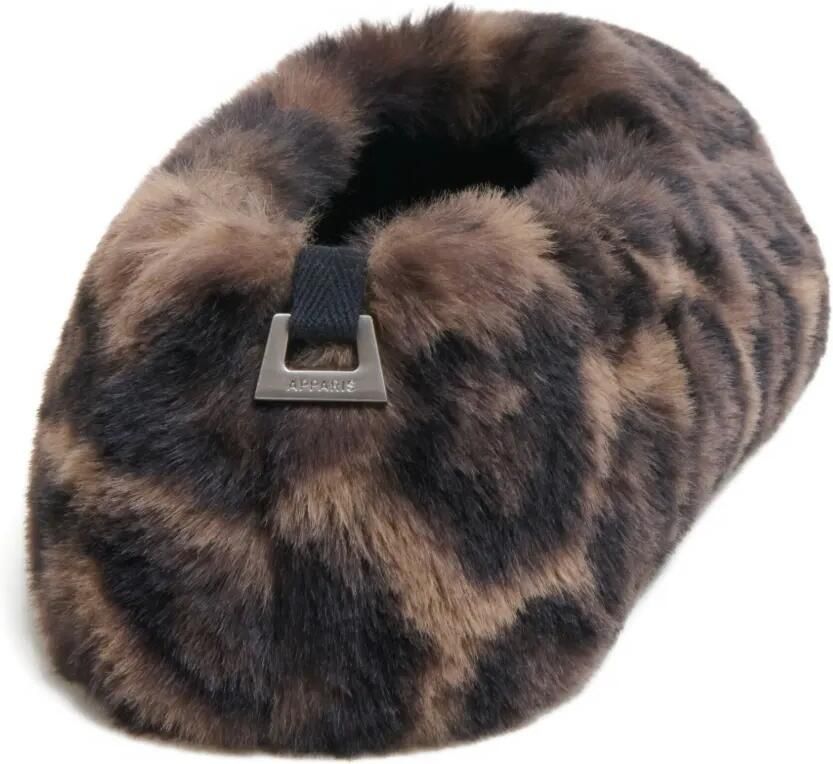 Apparis Magda slippers met luipaardprint Bruin - Foto 2