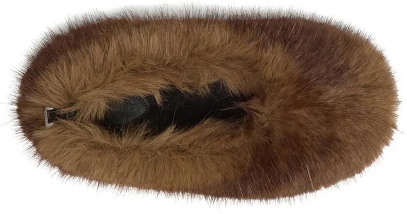 Apparis Magda slippers van imitatiebont Bruin - Foto 3