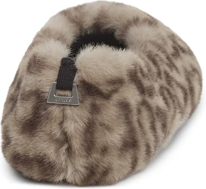 Apparis Magda slippers van imitatiebont met luipaard-print Beige - Foto 2